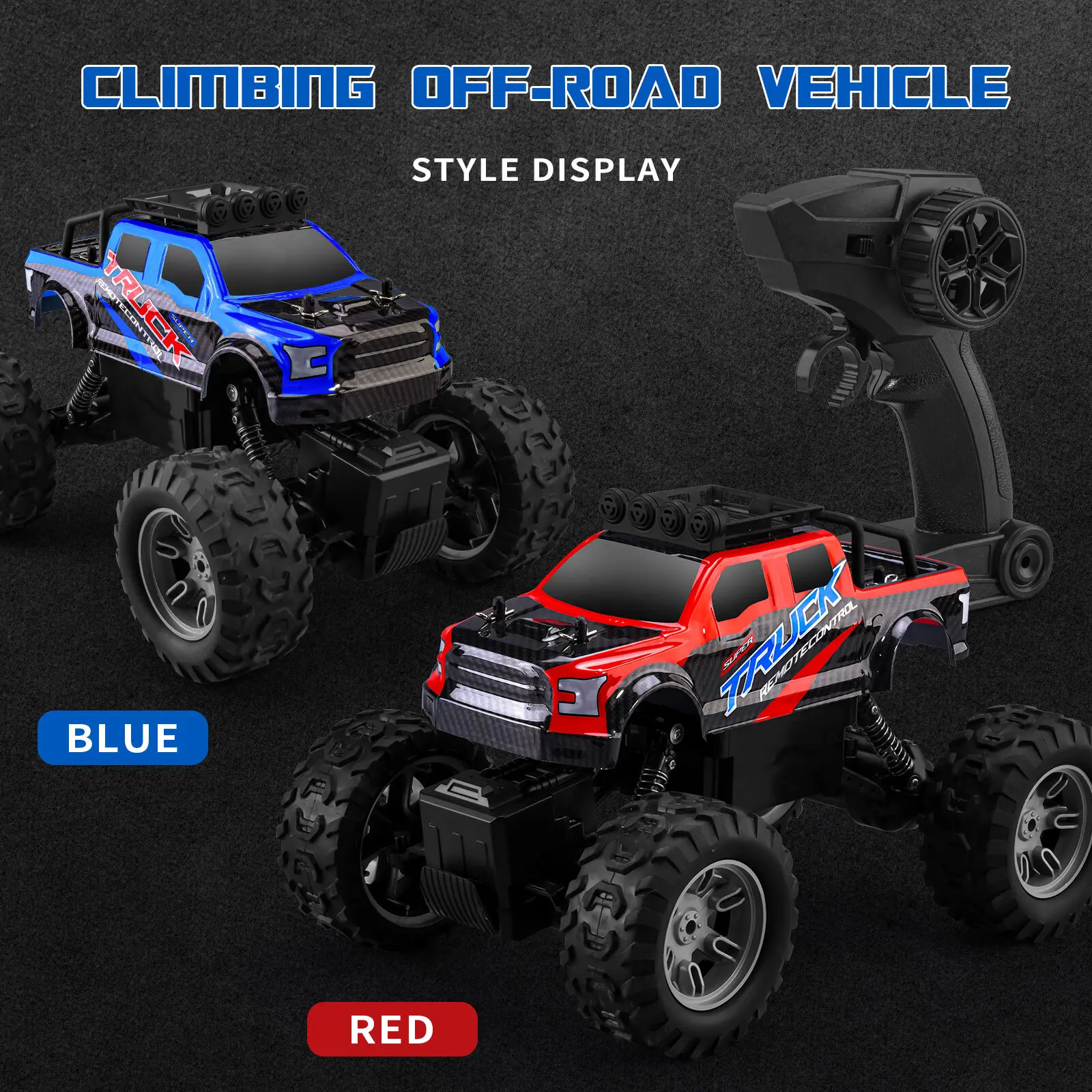 JJRC Q178 RC Bigfoot 2.4GHz 4WD RC 1:16 Off-Road Monster Truck All Terrain Climbing Off-Road Vehicle LED Headlights Toy Gift 5
