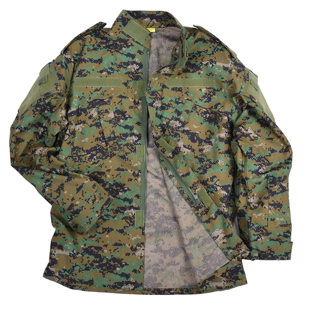  Uniform Airsoft Tactical BDU Combat Suit Woodland Camouflage Battlefield Training Clothes Men's Hunting Clothing