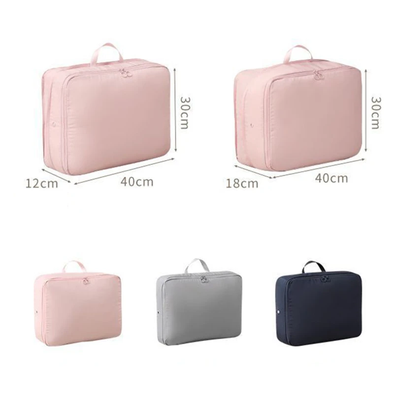 Compression Packing Cube Wardrobe Drawer Puffer Jacket Storage Foldable Luggage Suitcase Organizer Compressed Travel Clothes Bag 6