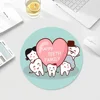 Wisdom Teeth Dentist ToothSmall Round Office Student Gaming Thickened Writing  Non-slip Cushion Mouse Pad for PC Computer Table 4