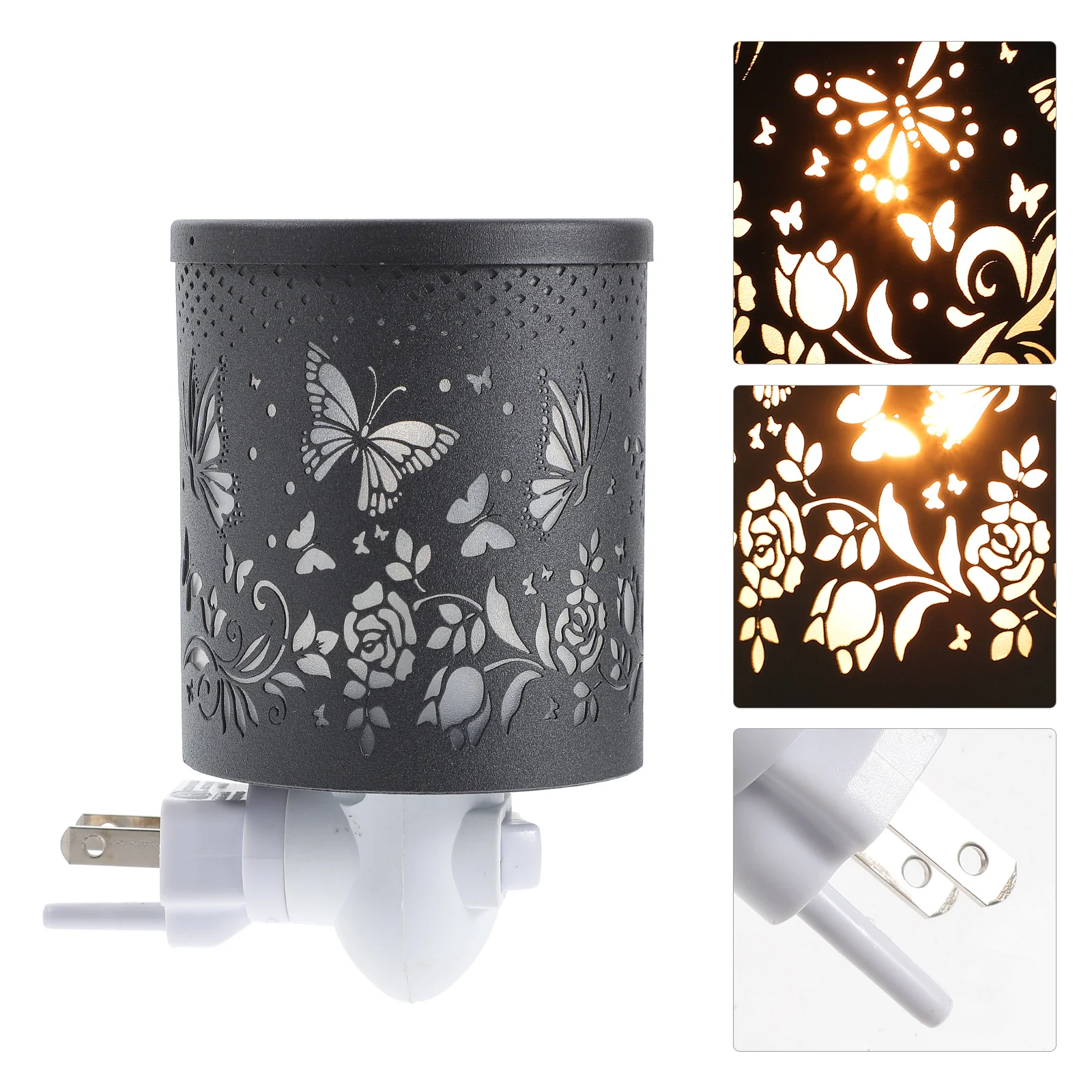 Cera Di Fusione Luce Notturna Indoor Fragrance Warmer Aroma Lampada Riscaldante Plug-In Multifunzionale Scava Fuori Uso Domestico