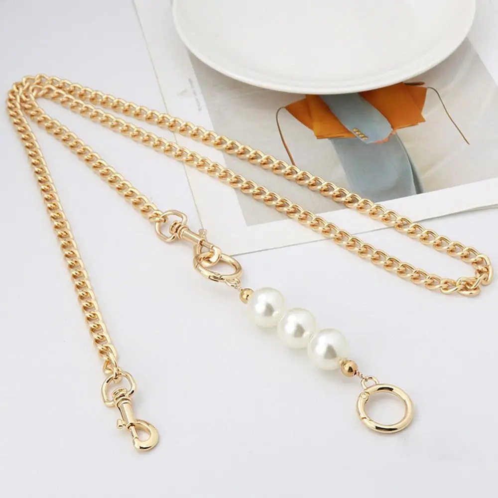 VILLCASE 6 pcs Pearl Extension Chain Bag Chain Accessories Ladies Wallets  Pearl Accessories for Women DIY Bag Straps Jewlery Making Strap Extender