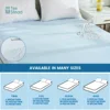 1 Pc Cooling fitted mattress topper waterproof fiitted sheet, Luxurious Soft for Hot Sleepers, Soft Fabric with Deep Pocket 5