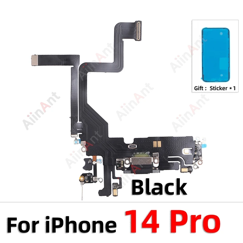 Enhanced Quick Charging Port Flex Cable with Sticker - Bottom USB Mic Board Dock Charger Connector