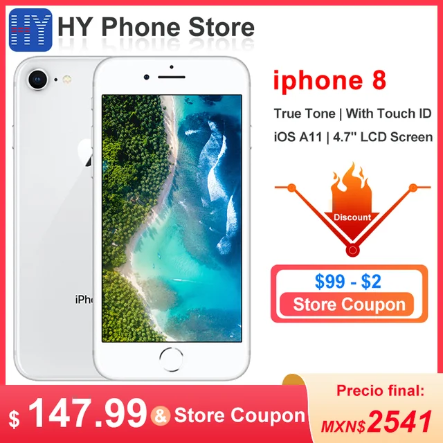 Unlocked Apple iPhone 8: 256GB/64GB