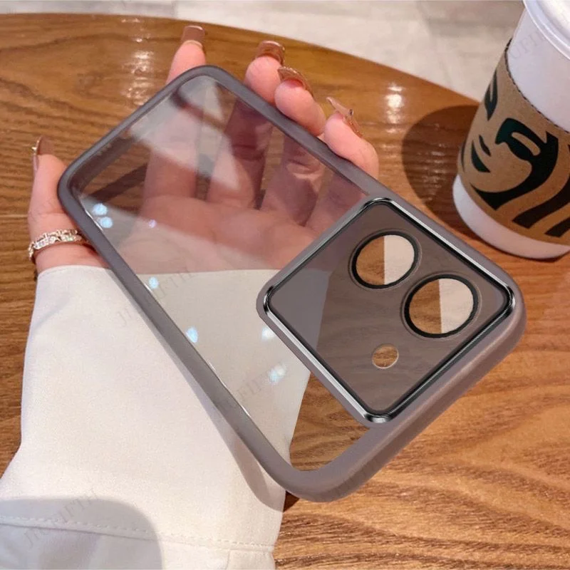 Transparent Silicone Phone Case with Camera Lens Protector for Xiaomi Poco M7 Pro 5G