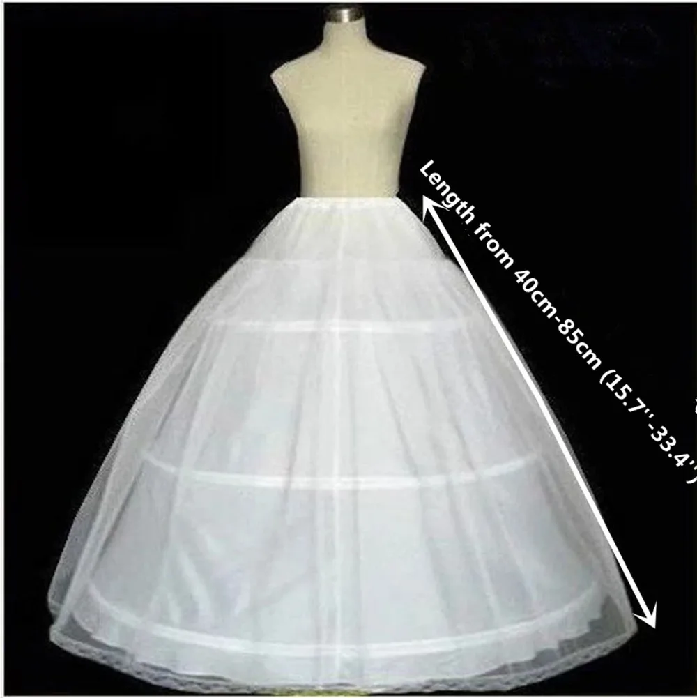 1-18Year White Toddler Petticoat for Girls Kids Crinoline Underskirt Flower Girl Tulle Lovely Dress Puffy Skirt Jupon 3Hoop