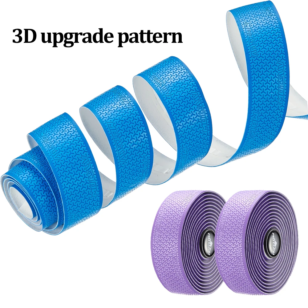 MOTSUV EVA Bar Tape High Tenacity Handlebar Tape Adhesive Bike Handle Shock Absorbing Bar Hole Road Bike bike handlebar tape