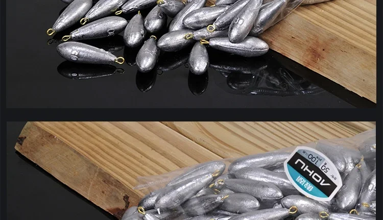 10PCS Anhänger Willow Leaf Blei Anhänger Ring Treue Blei Anhänger Meer Angeln Hängen Ring Führer Rafting Angeln Getriebe – Detail 9