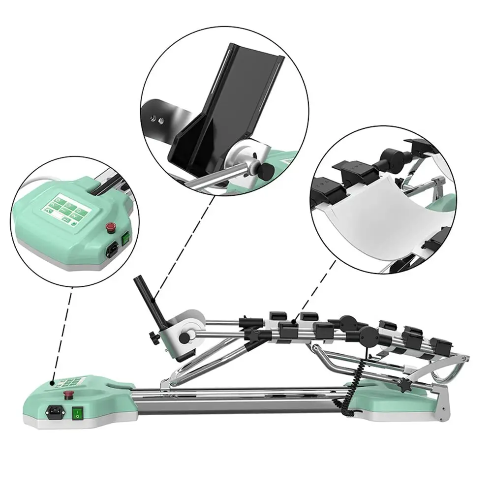Continuous passive motion machine knee ankle joint leg rehabilitation