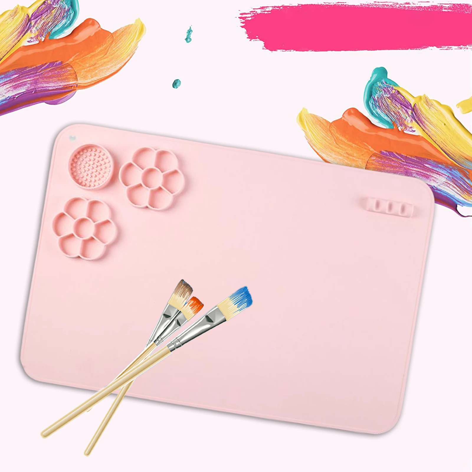 Silicone Craft Mat Multipurpose Silicone Art Mat Counter Table Protector for Kids Painting DIY Clay Project Art Supplies