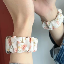 Candy Color Elastic Solo Loop Strap - Vibrant Replacement Accessory - Galaxy Fit 3 (Light Pink Flower)