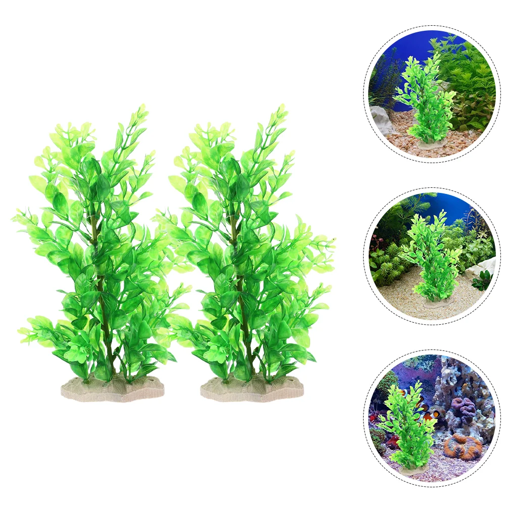

2pcs Fake Aquatic Plant Models Aquarium Simulation Realistic Water Plants