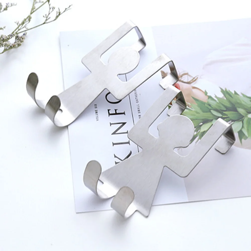 Over The Door Hooks Bathroom Organizer Rack Kitchen Drawer Human Shape Hooks Clothes Towel Handbag Holder Wall Hanger 2Pcs