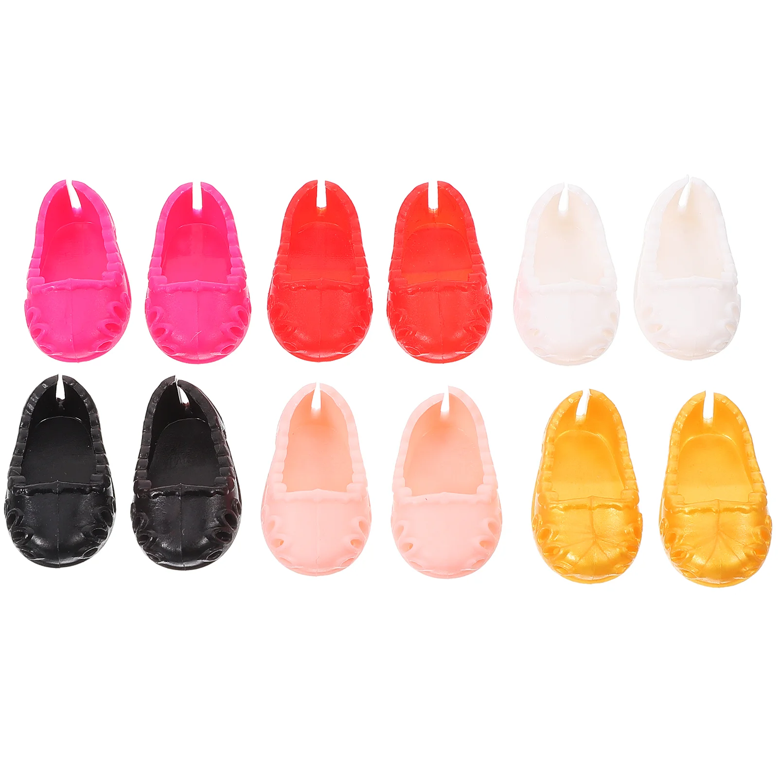 

6 Pairs Shoe Baby Shoes Infant Toys House Dollhouse Plastic Mini Tools Decors