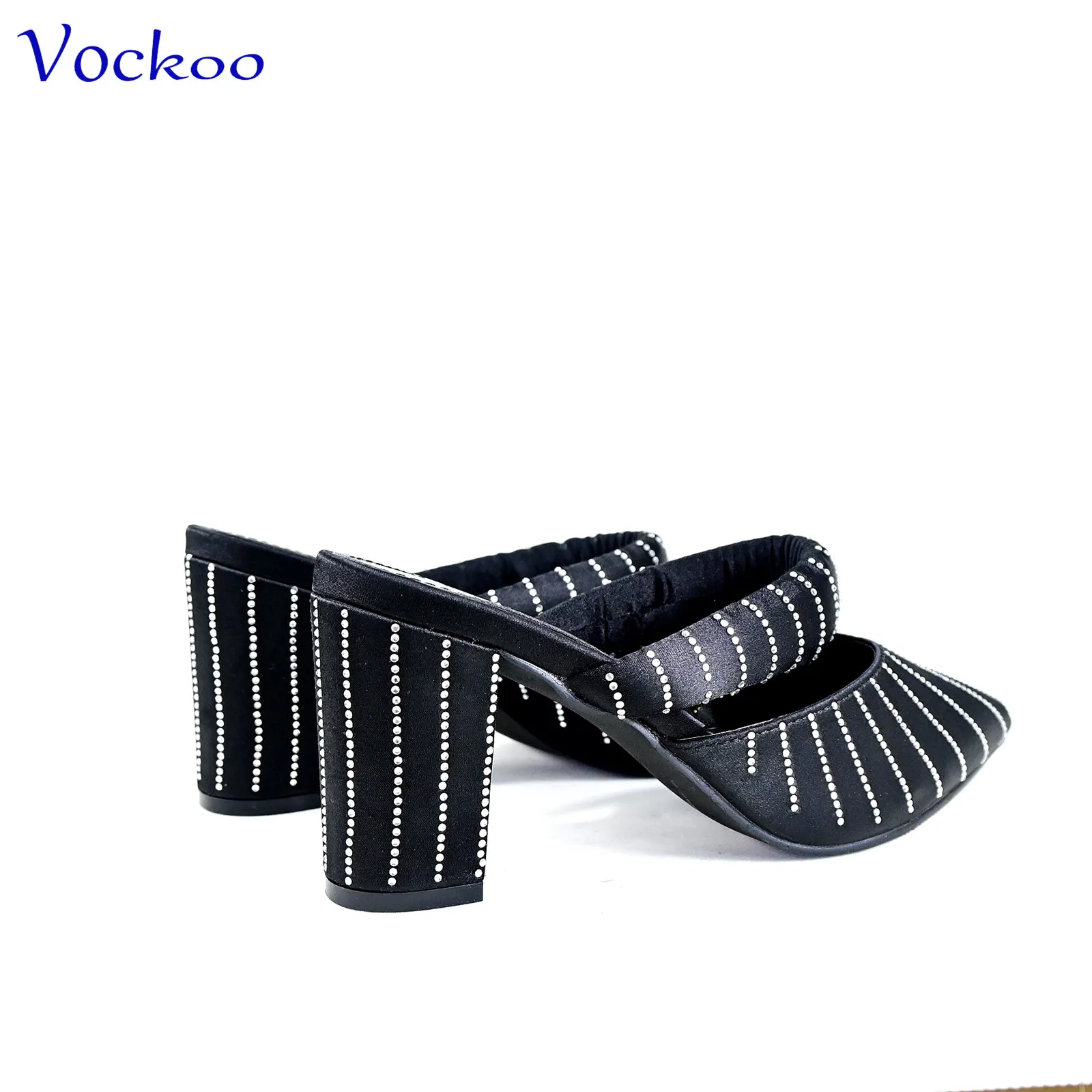 Wedding Party New Arrivals Italian Design Shoes and Bag Set in Black Color 2024 INS Hot Sale Pointed Toe with Crystal for Dress