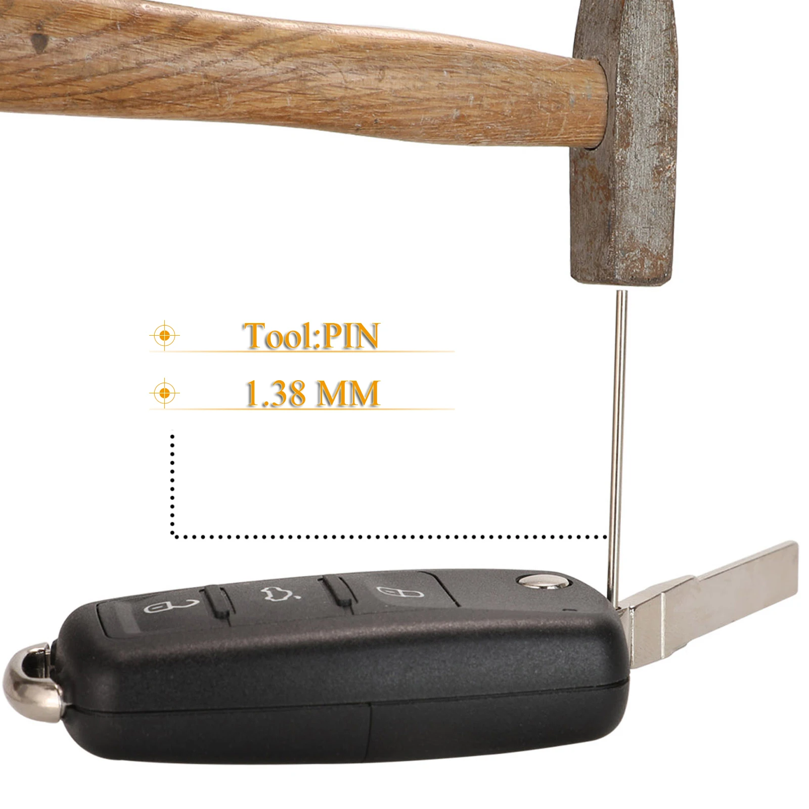 jingyuqin 10PCS/lot Key Fixing Tool Flip Key Vice Of fold key Pin Remover for Locksmith Tool