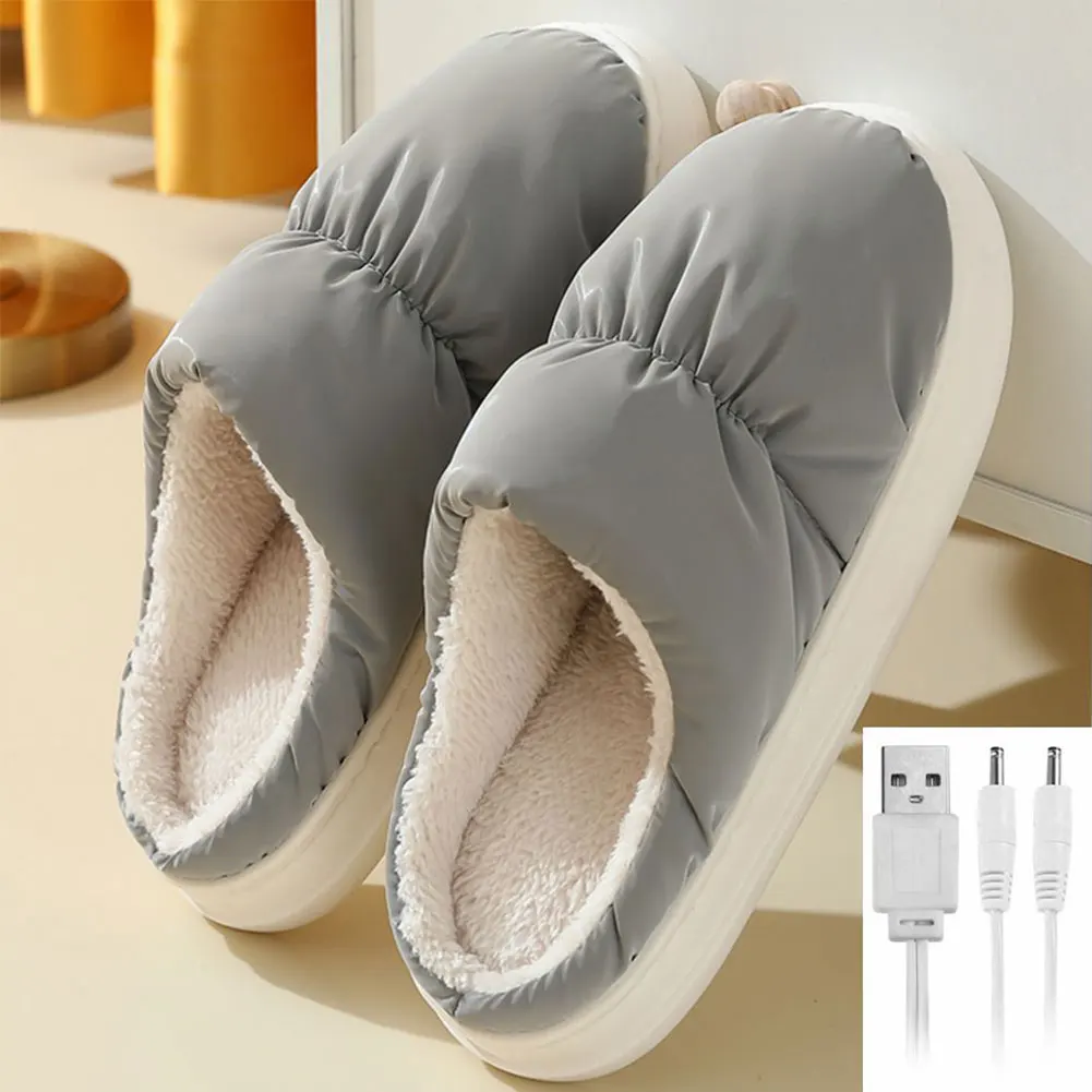 Heated Slippers Electric Heating Slippers USB Foot Warmer Boots Heated Slipper Boot For Men And Women Winter Christmas Gifts 3