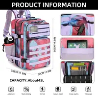 45L 3P Tactical Backpack Hiking Bag Pack Molle Outdoor Backpack Waterproof Climbing Rucksack Camping Hiking Bag Trekking Mochila 2