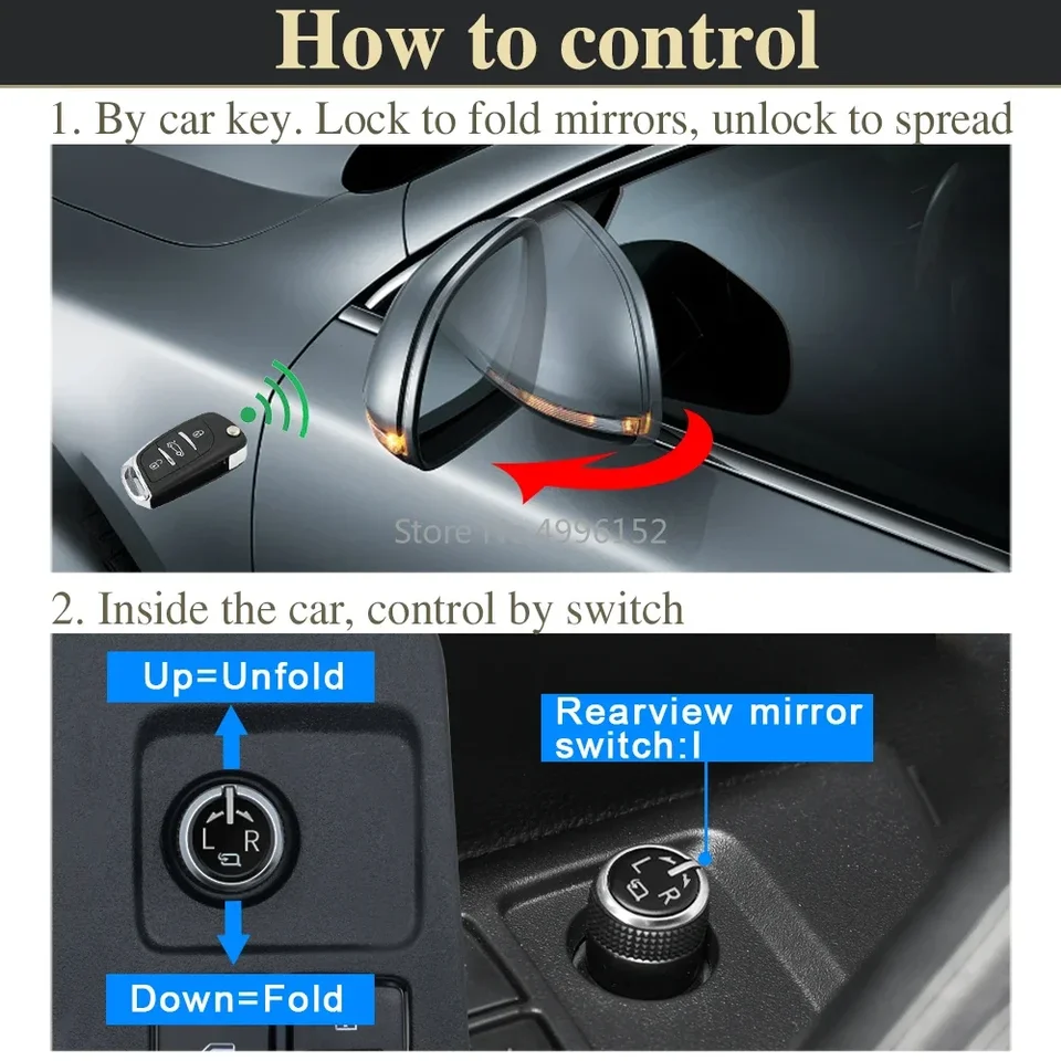 Espejo Retrovisor Eléctrico Derecho Blanco Para Toyota Camry 2018-2022 | 3 Pines | A-Premium