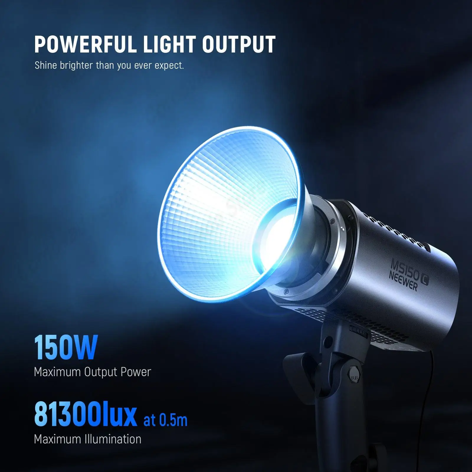 NEEWER 미니 RGB LED 비디오 조명, 현실적인 특수 효과, 인피니티 앱, 2.4G 무선 조명, 4 가지 조명 모드, MS150C, 150W