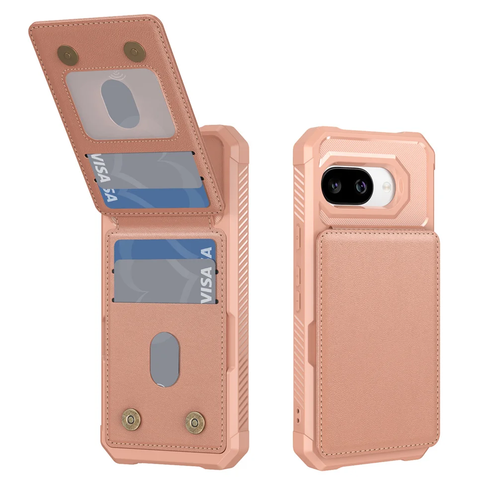Flip Wallet Case Card Holder Slot Phone Case for Google Pixel 7 8 9 Pro XL 9A 8A 7A Leather Bracket Back Protective Cover