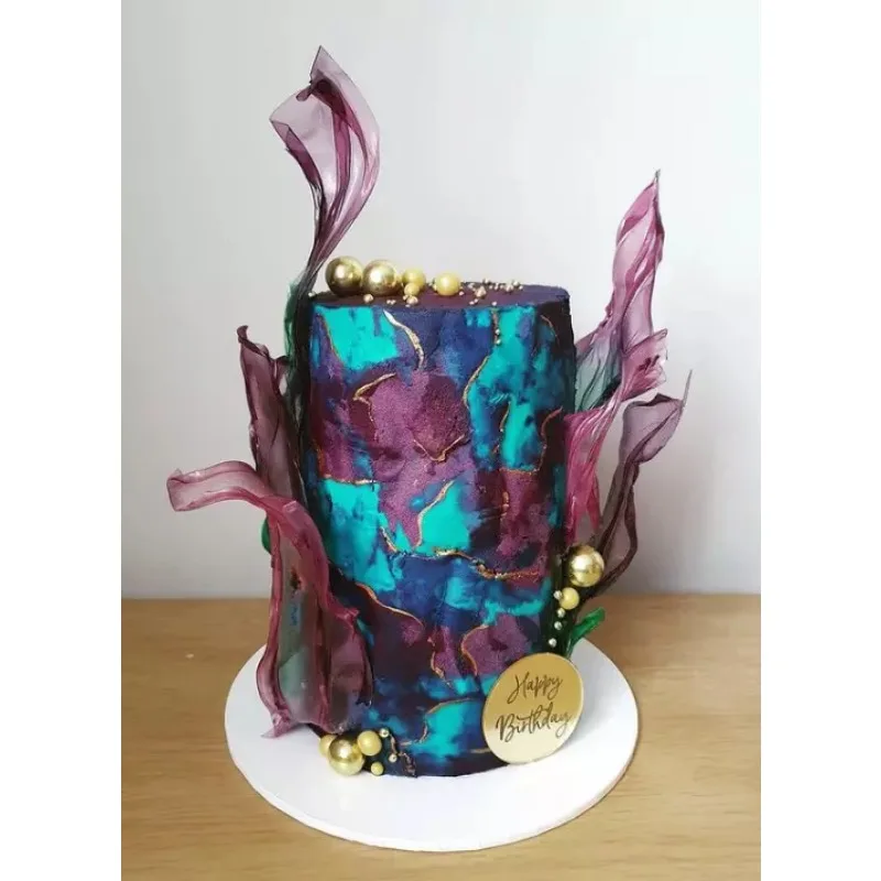 Happy Birthday Cake Toppers Round Cupcake Toppers for Kids Birthday Baby Shower Party Cake Decorations Dessert Toppers Supplies