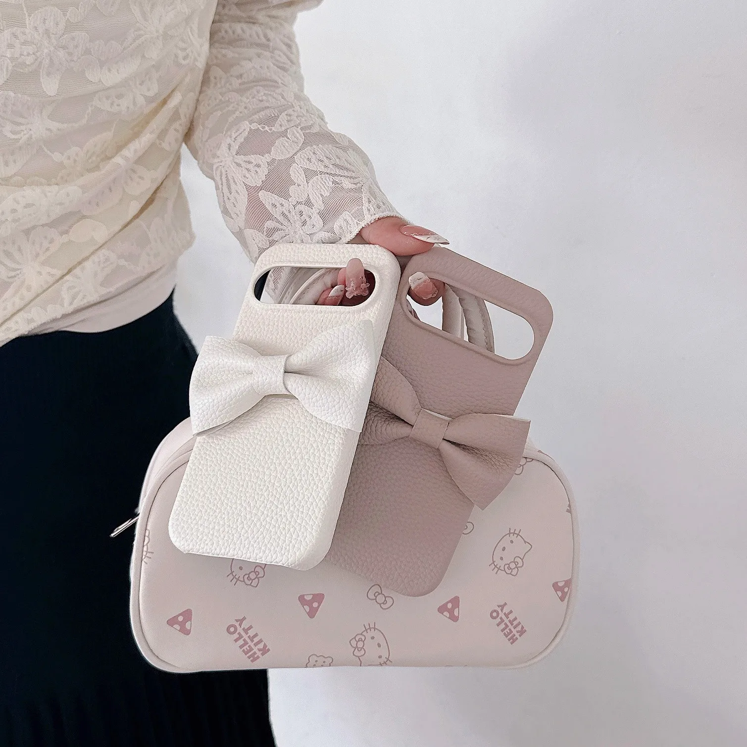 Elegant Fashion Leather Bow Stand Case Cover
