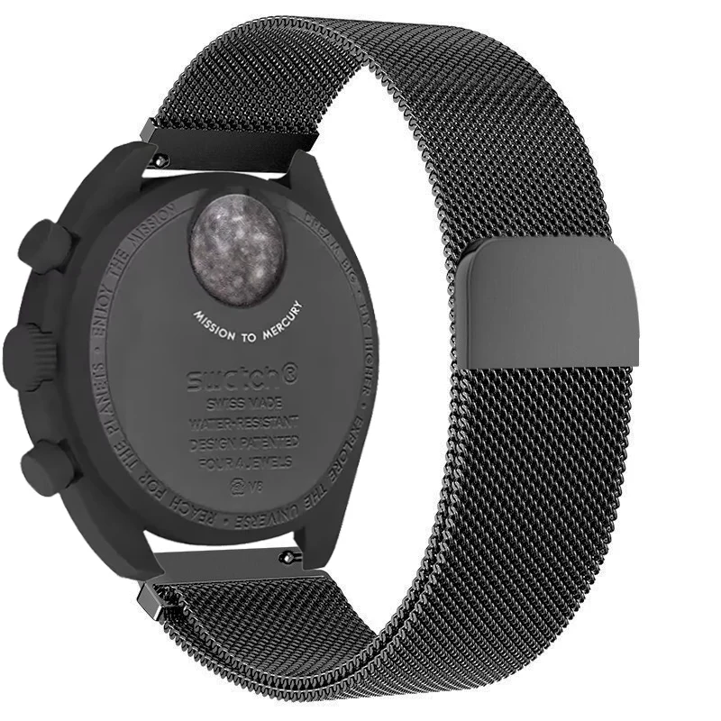 Elegant 20mm Stainless Steel Milanese Watch Strap - Magnetic Closure Bracelet