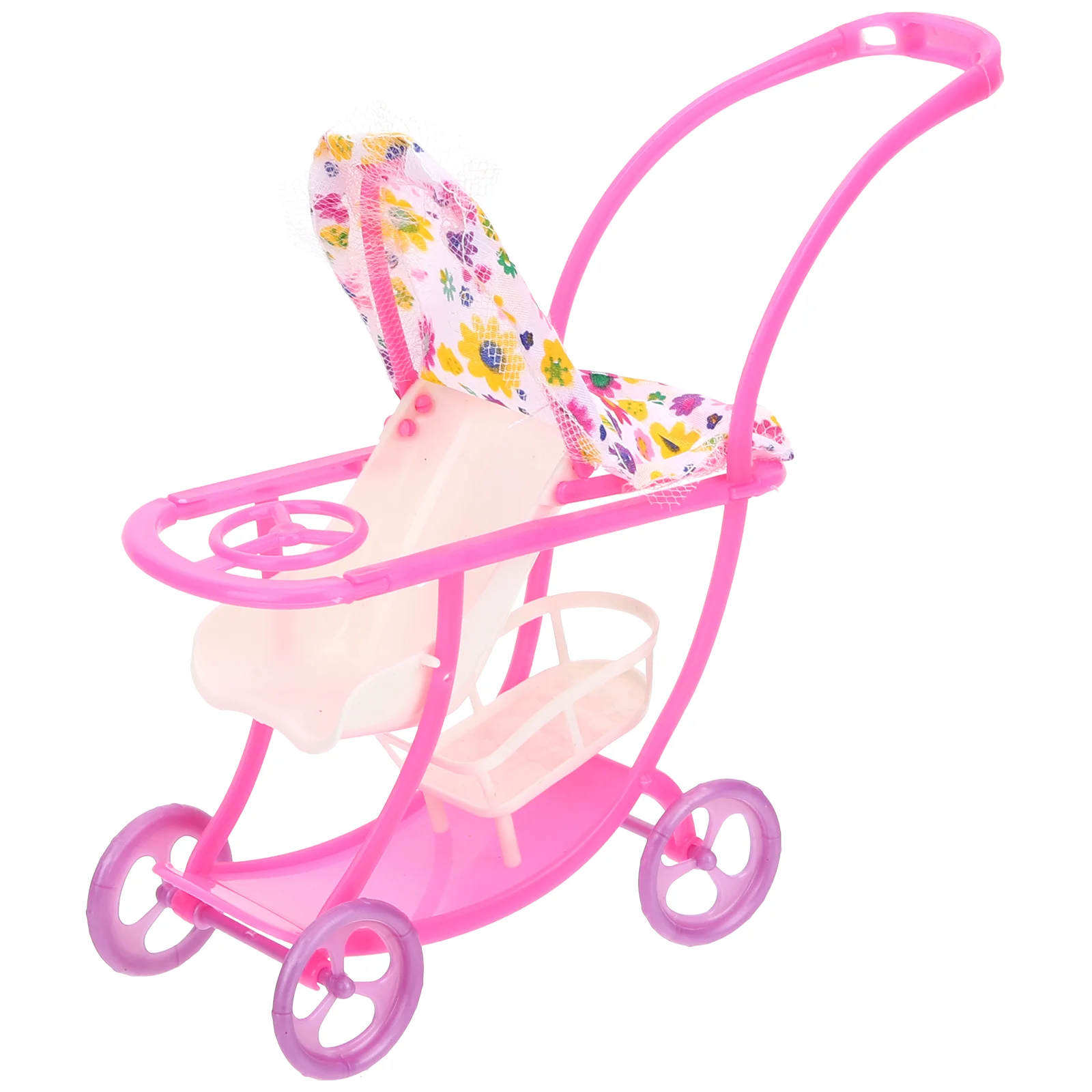 

3pcs Dollhouse Miniature Baby Strollers Simulated Stroller Toys Kids Dollhouse Ornaments