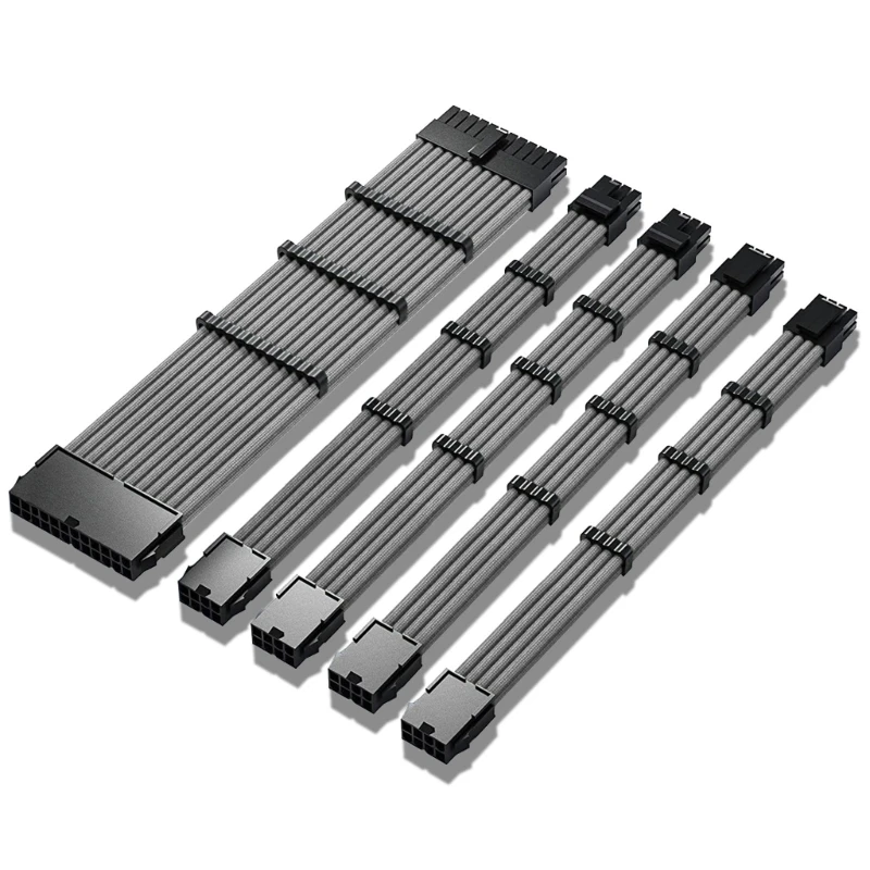 ̺ PSU Extension Cable30CM Sleeved 24-PIN 6+2-PIN 4+4-PIN