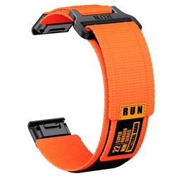 Garmin Quick Fit Nylon Woven Watch Strap with Charger/Charging Cable - 26mm (Orange)