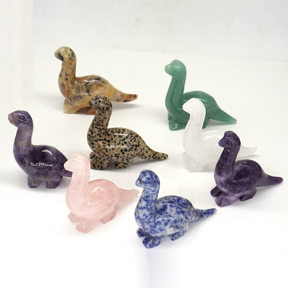 2.7インチの恐竜の石の彫刻,クリスタルの癒しの置物,ディプロドクス,家