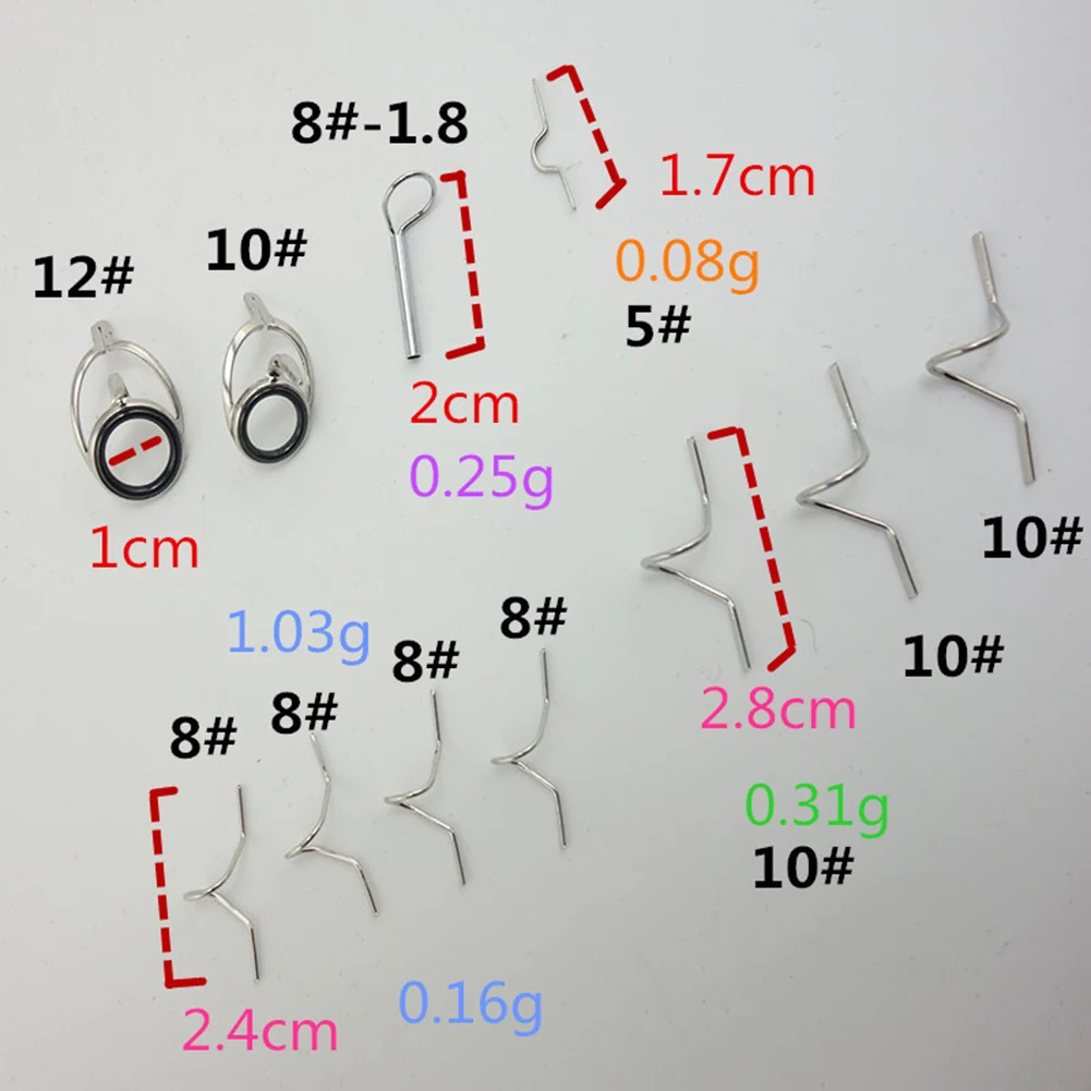 1set guide eye accessories DIY Fly Rod Building Fly Fishing Rod Guide practical Outdoor Fishing portable Replacement Accessories