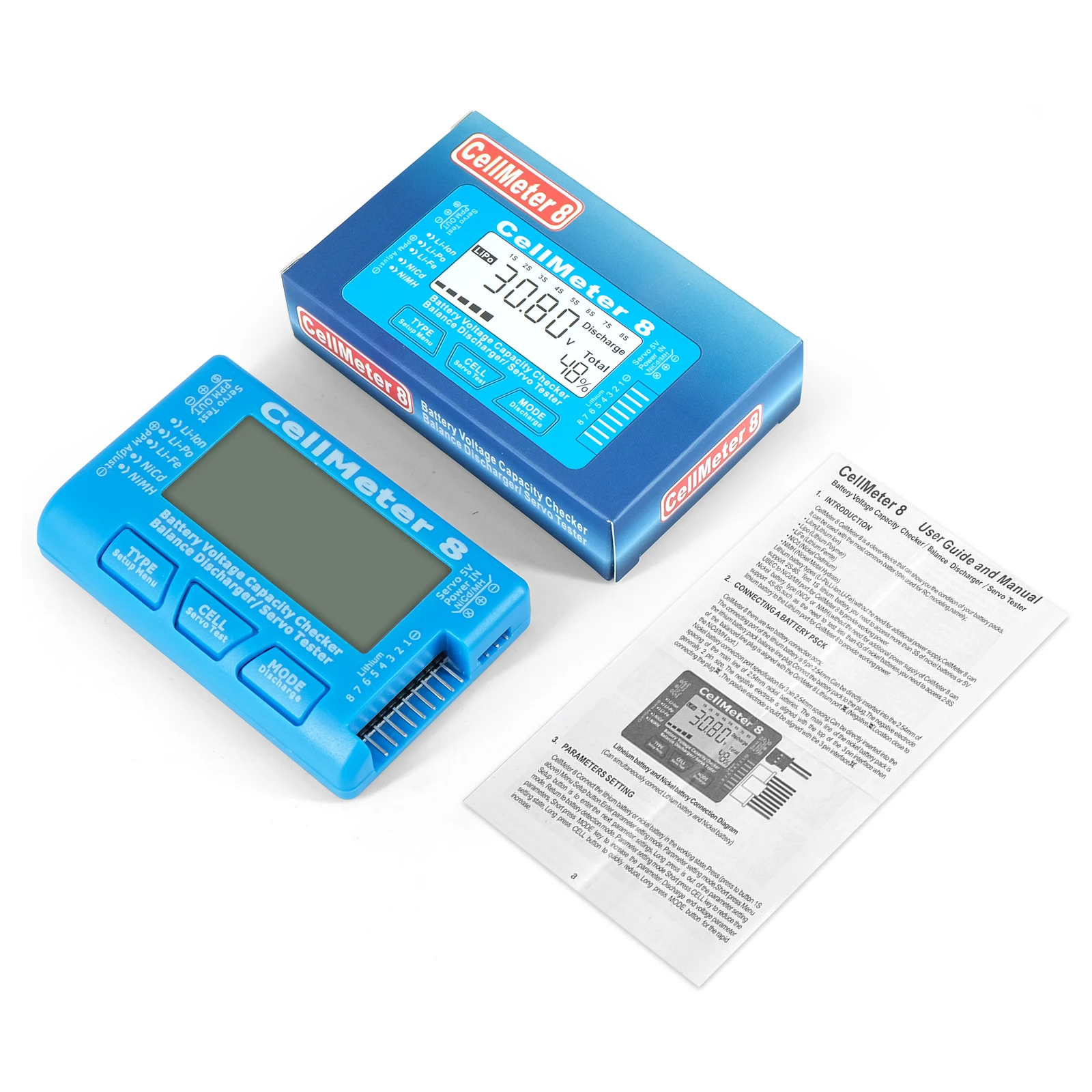 Testeur Batterie RC CellMeter-8 1-8S LiPo Li-ion NiMH