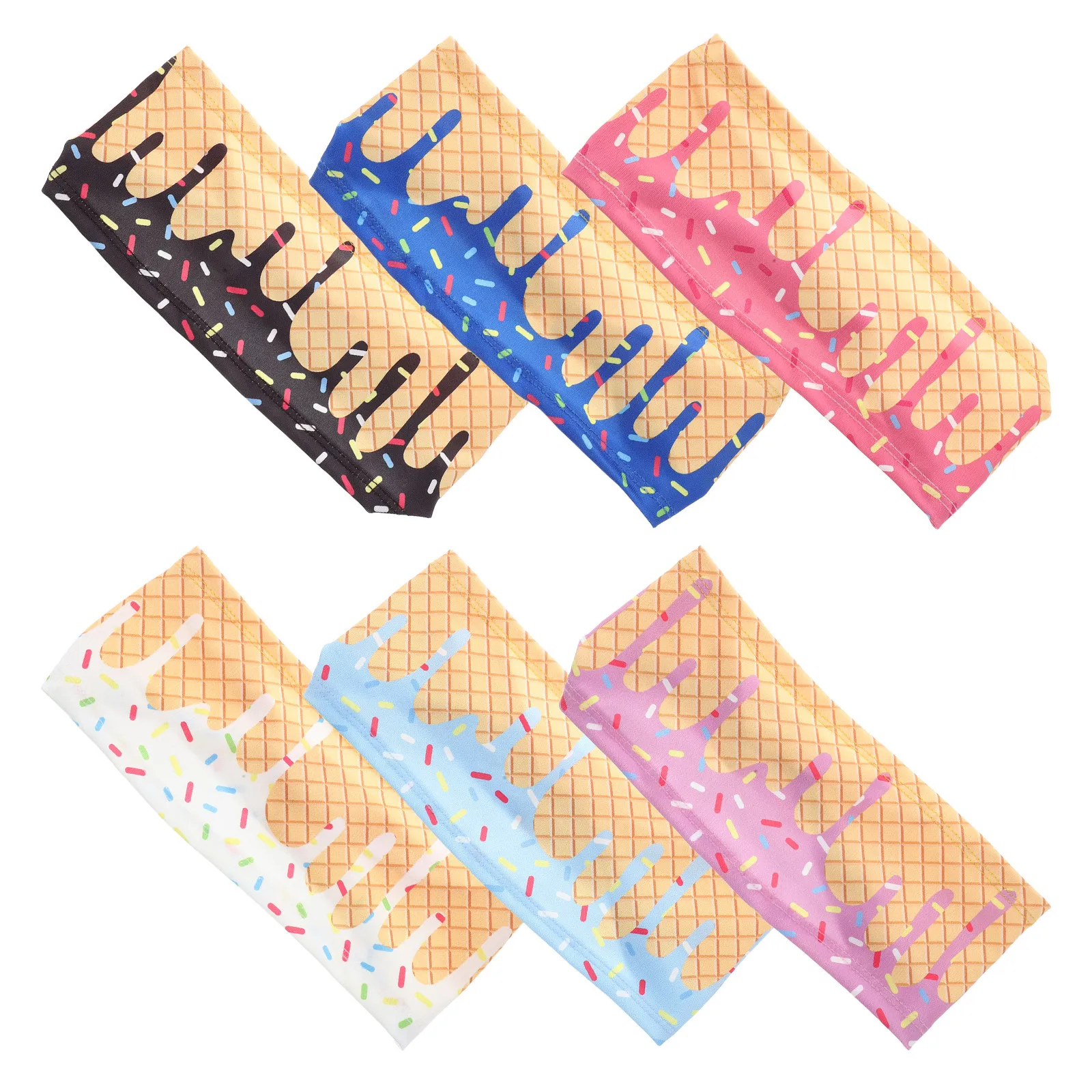6Pcs 땀 흡수 헤드밴드 유니섹스 스트레치 운동 밴드 러닝 짐 요가 스포츠 헤어밴드 논슬립 통기성