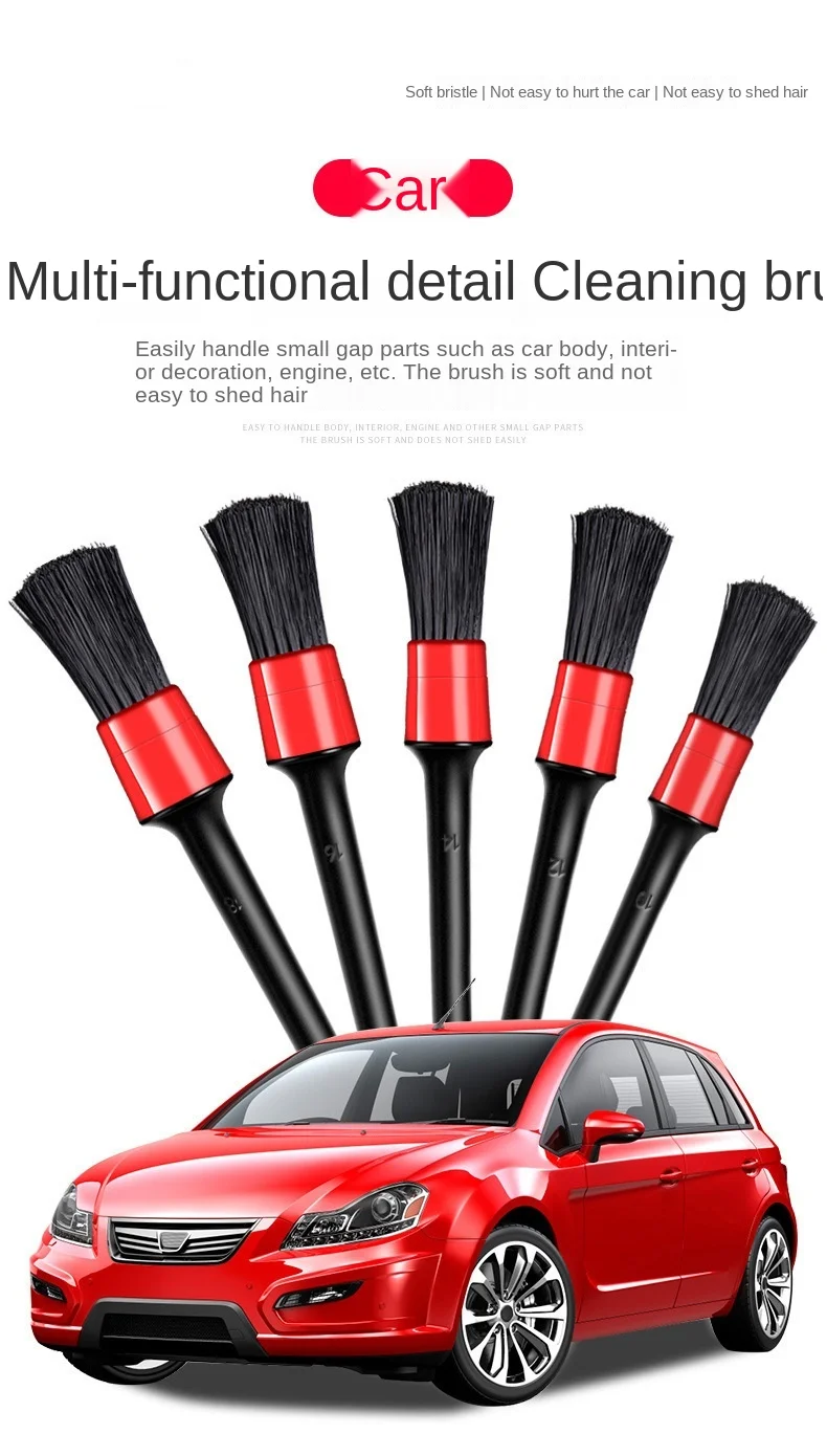 Soft Bristle Brush For Wheels & Interior Components