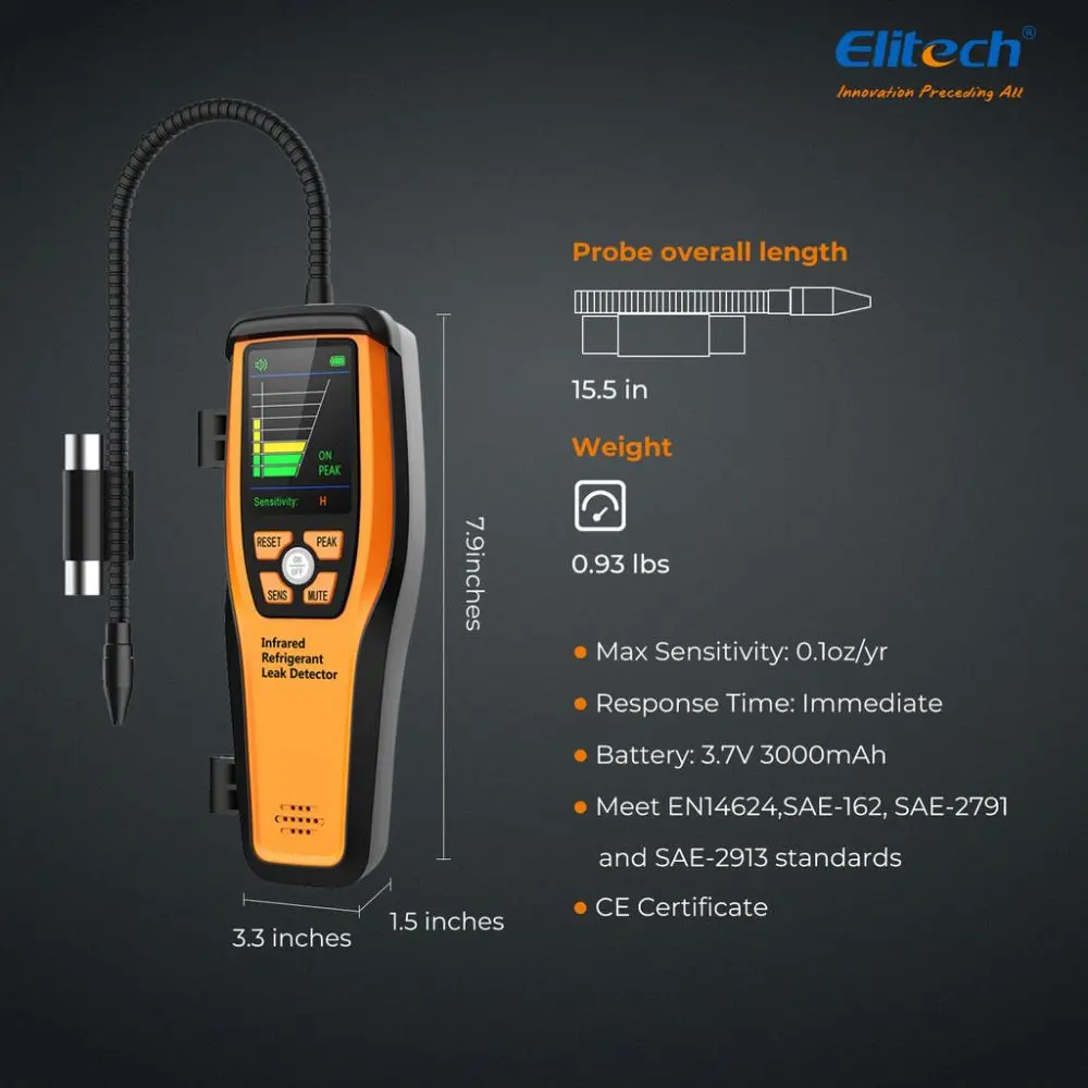 

HVACR Elitech ILD-200 детектор утечки хладагента для обслуживания кондиционера