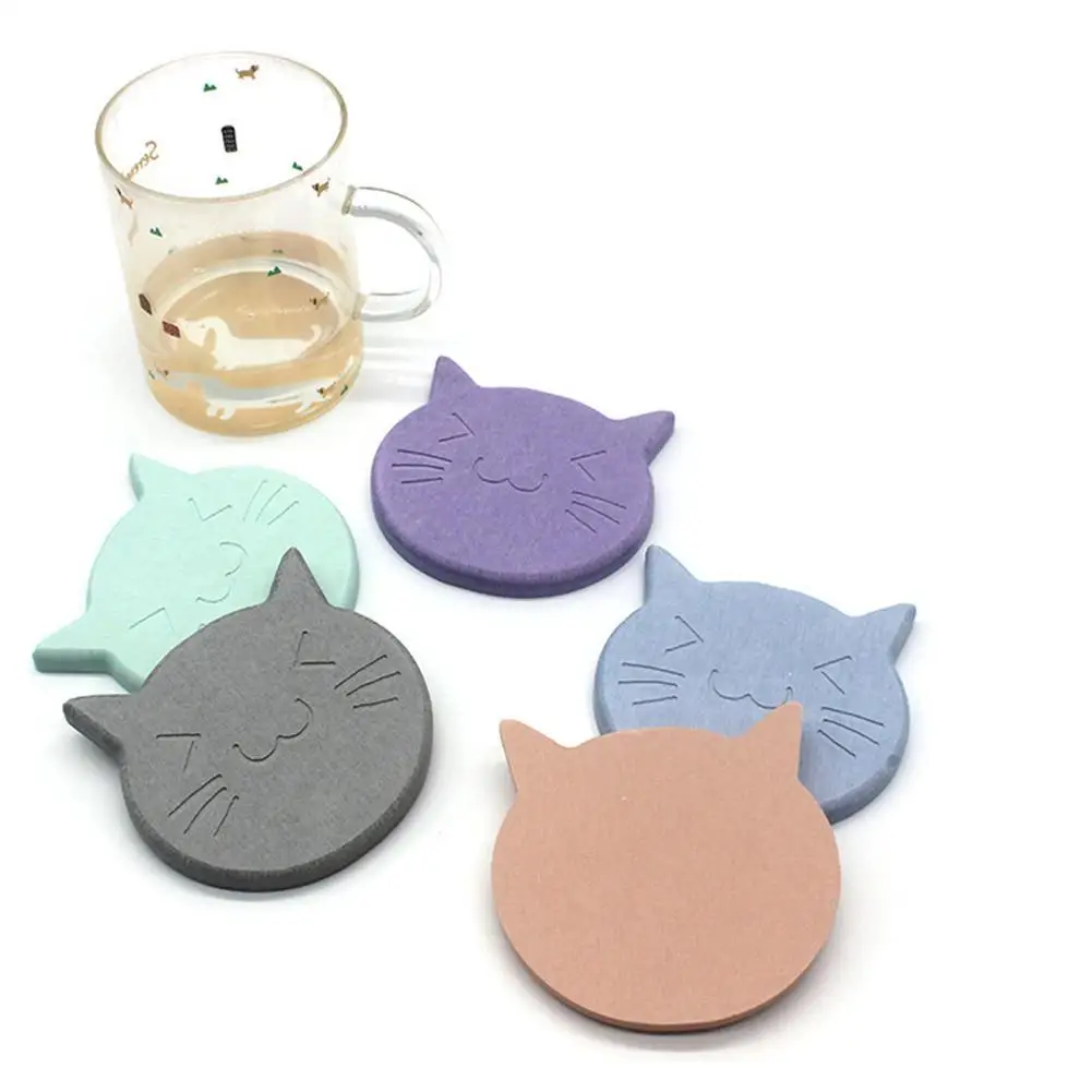

【Clearance Sale】Quick-drying Cartoon Cat Shape Water Absorption Cup Pad Placemat