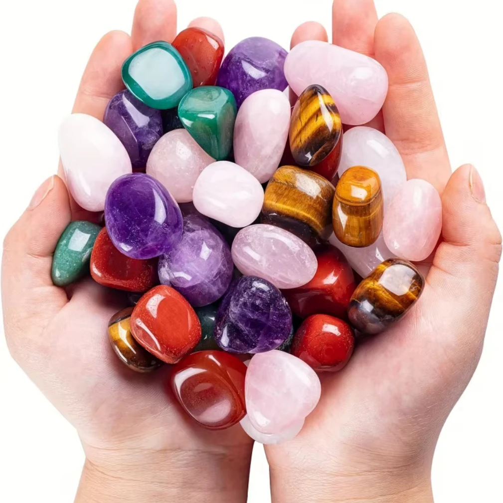 Natural Tumbled Stones Mix Color Crystals Bulk Assorted Tumbled Polished Stones Rocks Gemstones for Home 100g/Bag for tumbled stones