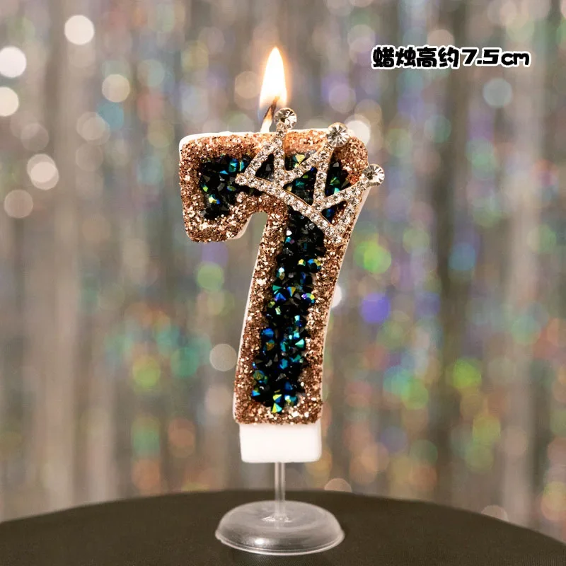 Elevate Your Celebration: Luxurious Black Diamond Glitter Candle