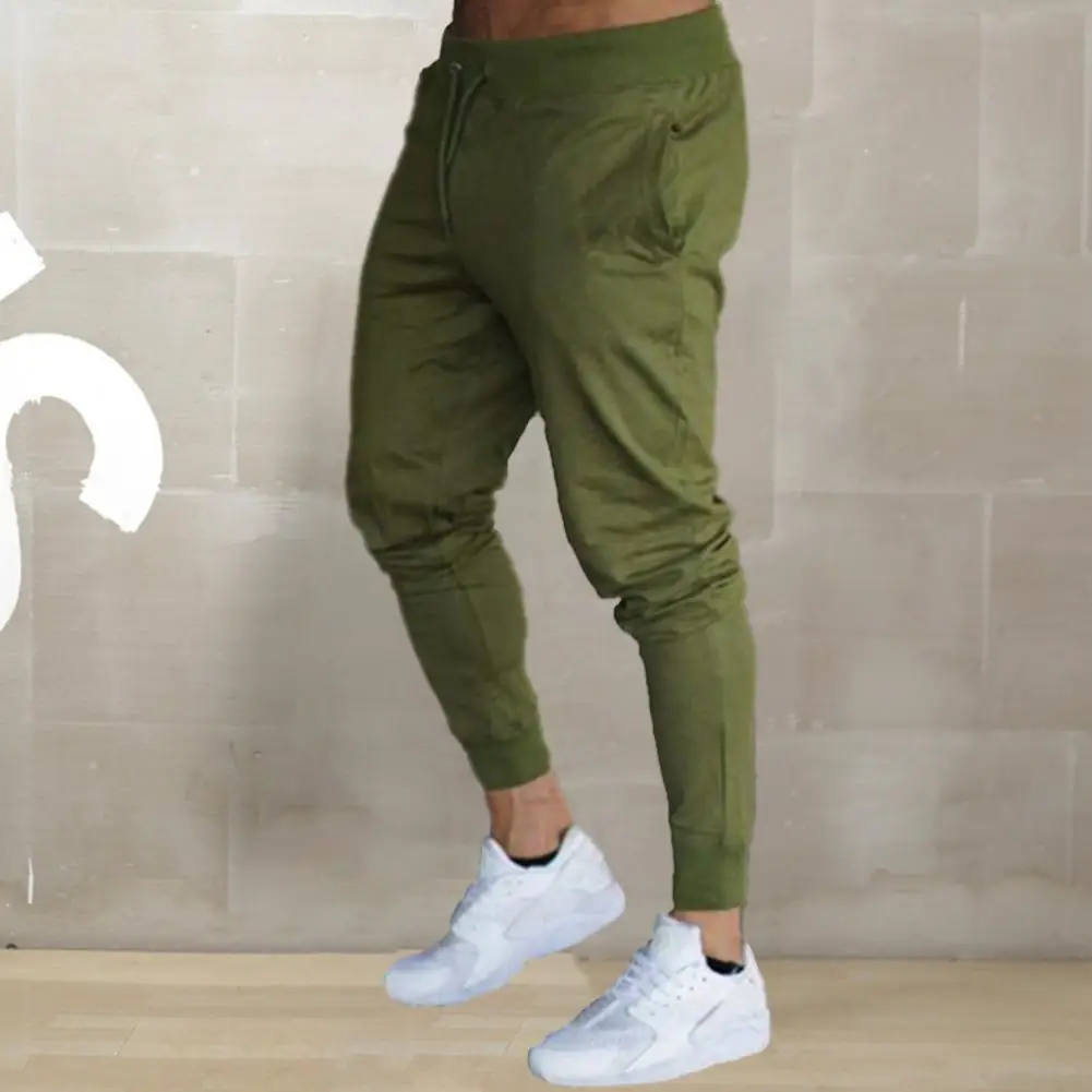 

Slim Fit Pants Soft Breathable Men's Slim Fit Sweatpants with Elastic Waist Pockets Ideal for Gym Jogging Casual Wear Adjustable