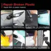 200W Hot Stapler Plastic Welders Rechargeable Plastic Welding Machine Bumper Repair Kit Soldering Iron Plastic Car Bumper Repair 6