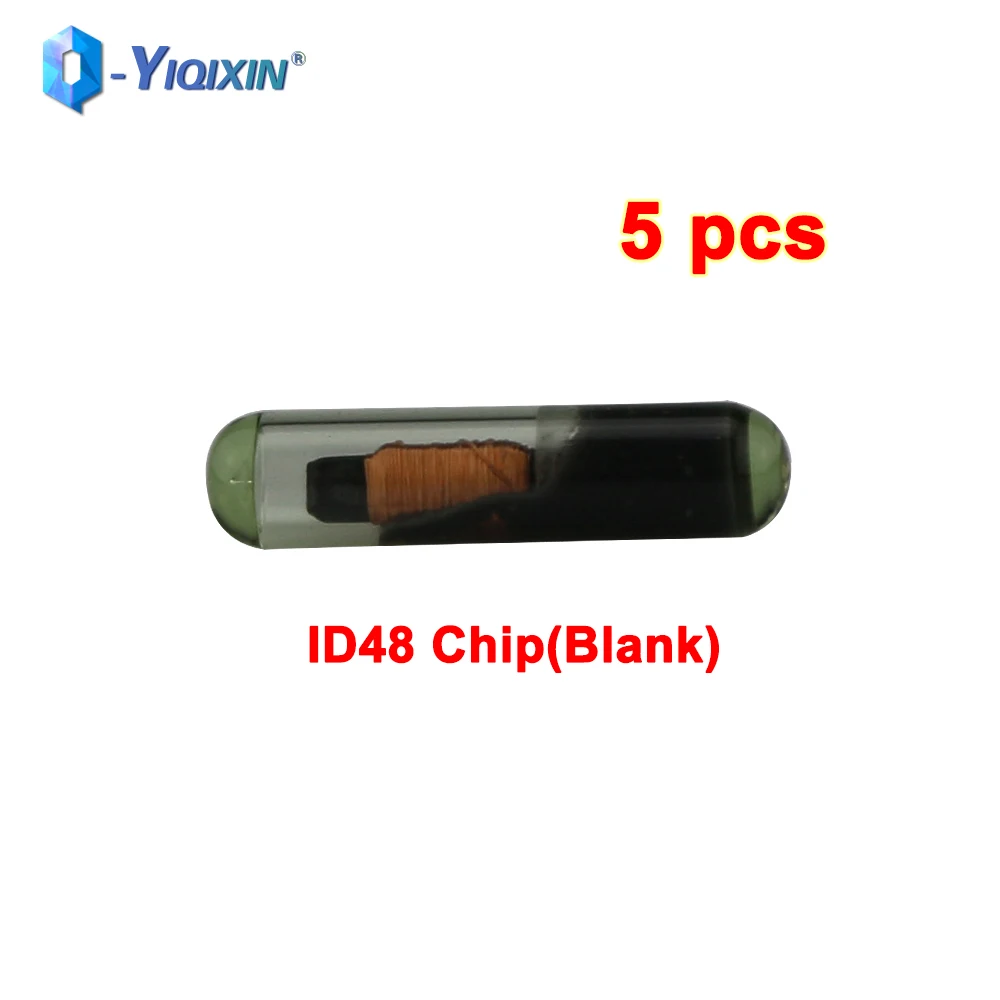 YIQIXIN 5 PCS Car Key Glass Blank ID48 Chip For VW Audi Seat Skoda Porsche Honda Crypto Transponder Chip Not Coded Professional 10 20 30 50pcs original id48 glass chip auto transponder chip id 48 chip for vw audi skoda honda car key blank