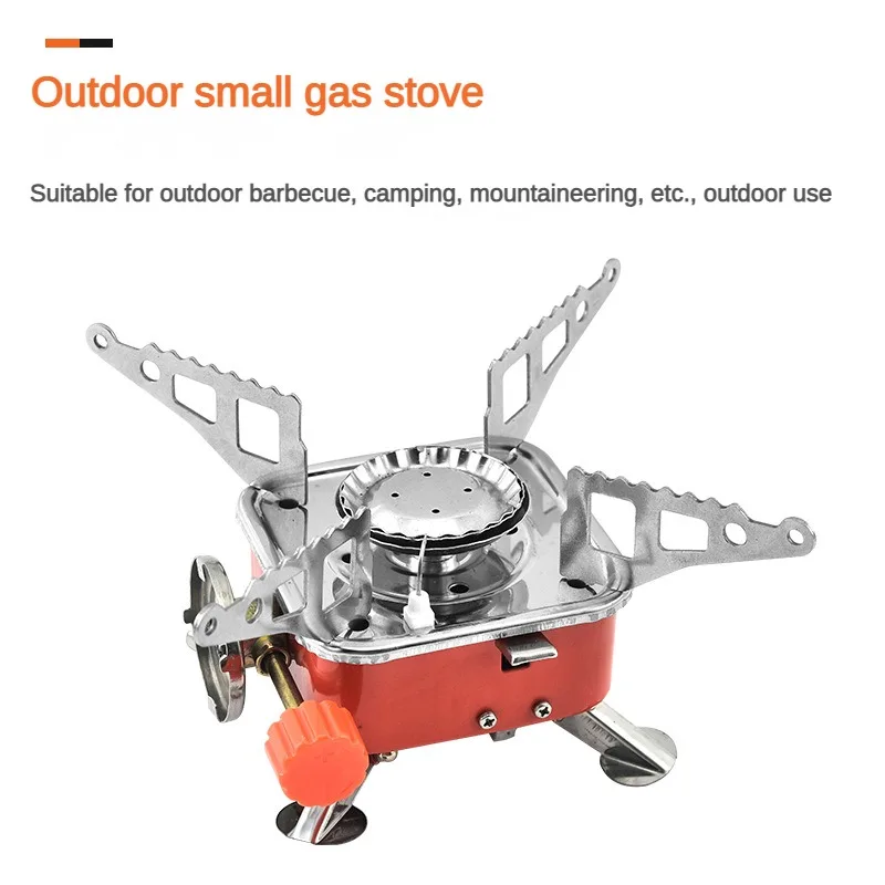 Réchaud Camping Gaz Portable Pliable Coupe-Vent Brûleur Camping Mini