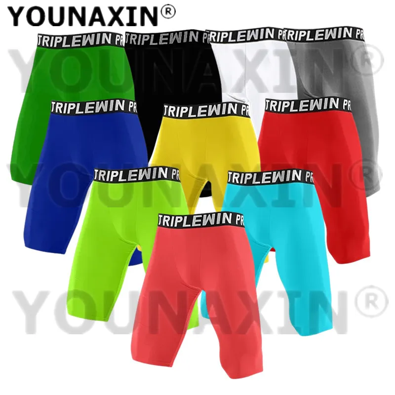 Men's Base Layer Sports Shorts Gym Basketball Pants Football Leggings Fitness Running Workout Training Quick-Dry S M L XL 2XL