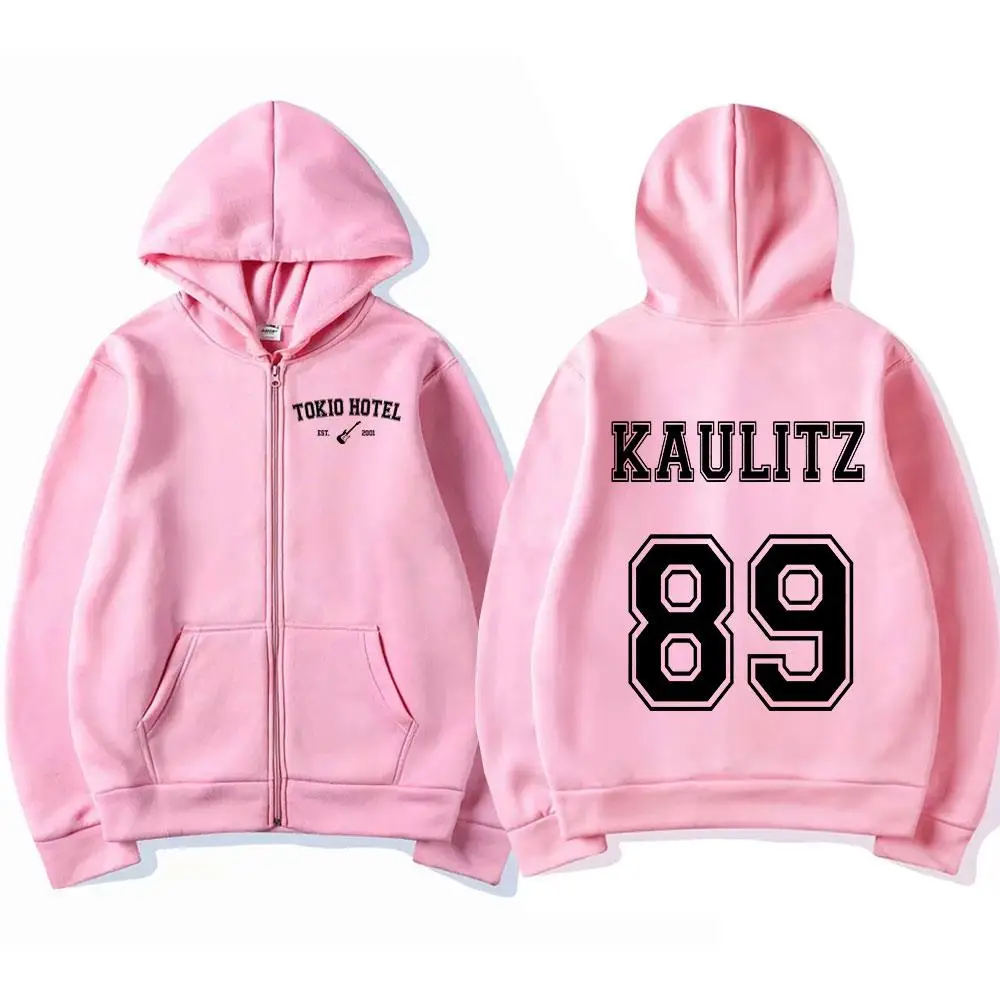 Rock Band Tokio Hotel Kaulitz Zipper Fleece Hooded Men's and Women's Clothing Autumn/Winter Sports and Casual zip up hoodie fleece hoodies