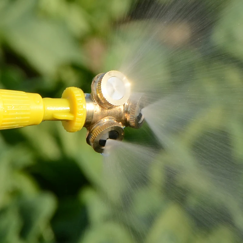 1/4" 1/2" 3/4" Brass Garden Sprayer Nozzle 1/2/3/4 Hole Garden Irrigation Water Sprinkler For Water Atomizing Spray Fitting