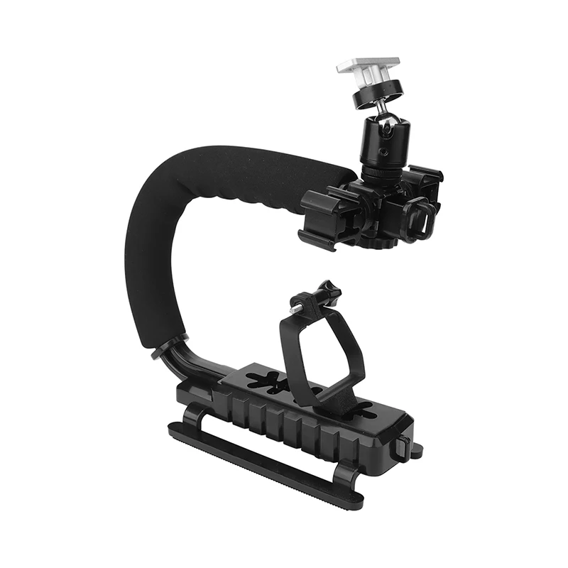 Vue rapprochée du Support Drone en U pour DJI Flip Mavic Air3, montrant les fixations robustes et la texture antidérapante de la poignée.