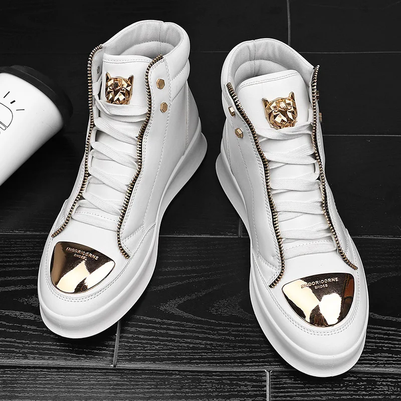 High Top Casual Shoes Men Sneakers Fashion Skateboard Shoes Leopard Platform Shoe Sport Training Men's Ankle Boots running sneakers casual shoes sports shoes casual sneakers fashion sneakers